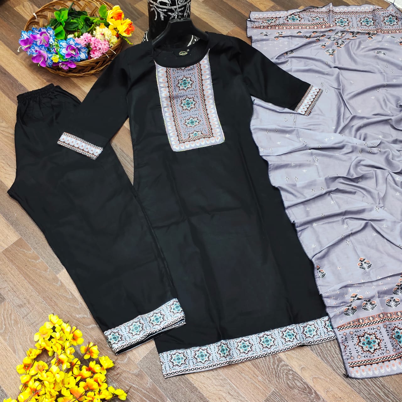 Shamal Printed Magic Cotton Kurti With Bottom Dupatta Wholesale Market In Surat
